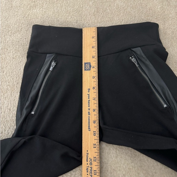 Athleta Sienna Women Black Side Stripe Ponte Pants Moto Leggings Size 4P - Picture 8 of 10